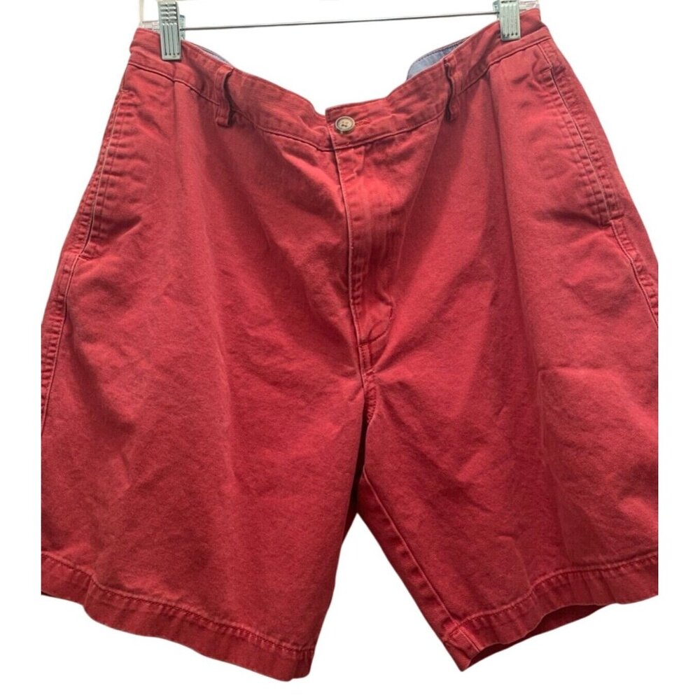 Vintage Chaps Mens Shorts Sz 36 Red Chino Beachy Nautical Outdoorsy Preppy Comfy